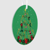 Trombone kerstboomversiering Funny Music Band Ornament (voorkant)