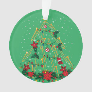 Trombone kerstboomversiering Funny Music Band Ornament