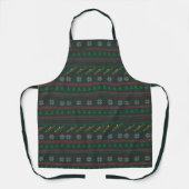 Trombone Kerstpatroon Vakantie Schort (Voorkant)