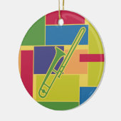 Trombone Kleurblokken Ornament (Links)