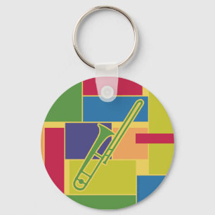 Trombone Kleurblokken Sleutelhanger