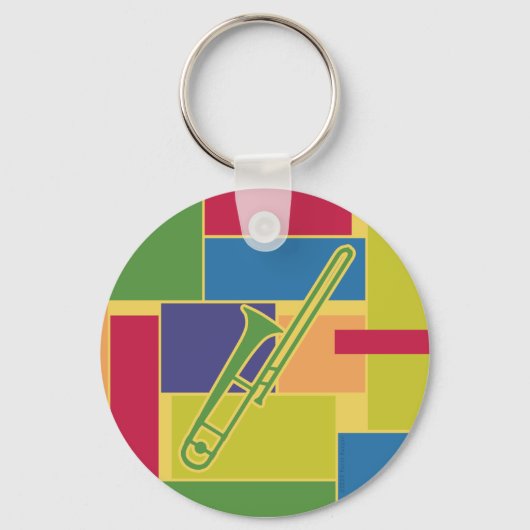 Trombone Kleurblokken Sleutelhanger (Voorkant)