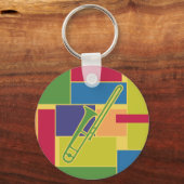 Trombone Kleurblokken Sleutelhanger (Voorkant)