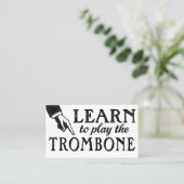 Trombone Lessons Visitekaartjes - Koel Vintage (Staand voorkant)