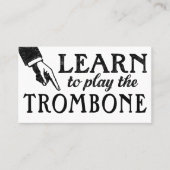Trombone Lessons Visitekaartjes - Koel Vintage (Voorkant)