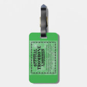 Trombone-licentie Bagagelabel (Achterkant verticaal)