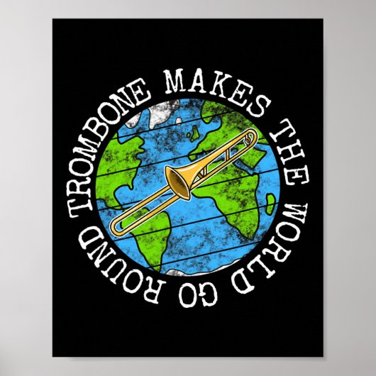 Trombone maakt de wereld rond poster (Voorkant)