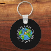 Trombone maakt de wereld rond sleutelhanger (Voorkant)