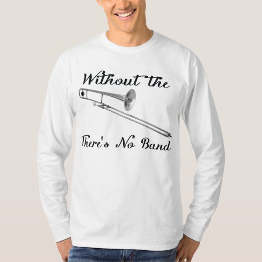 Trombone Mannen Basic Long Meve T-shirt (Voorkant)