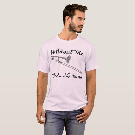 Trombone Mannen Basic T-shirt (Voorkant volledig)