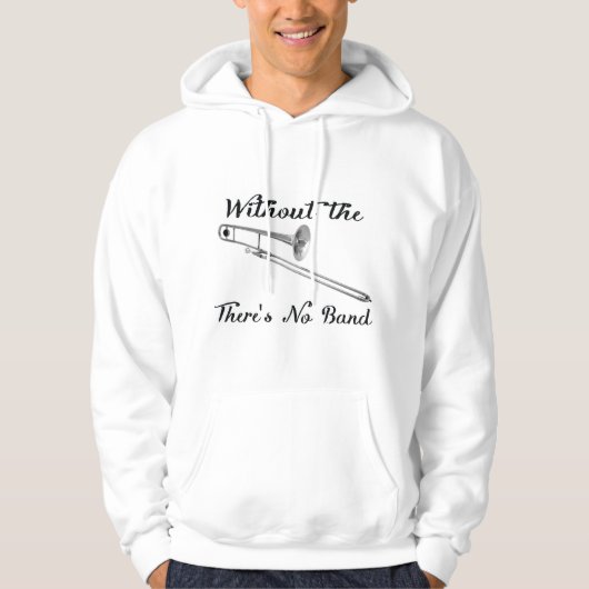 Trombone Mannen's Basic Hooded Sweatshirt (Voorkant)