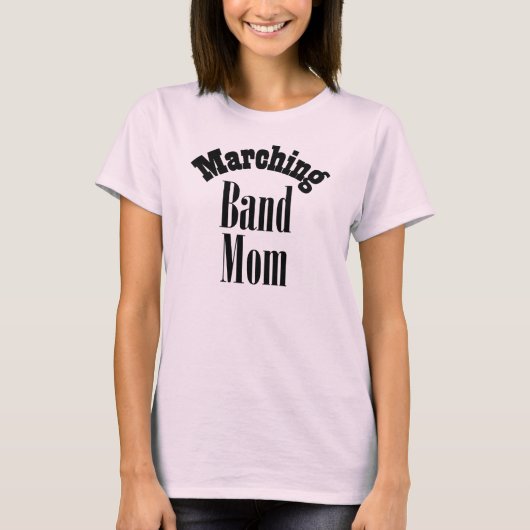Trombone "Marching Band Mam" T Shirten T-shirt (Voorkant)