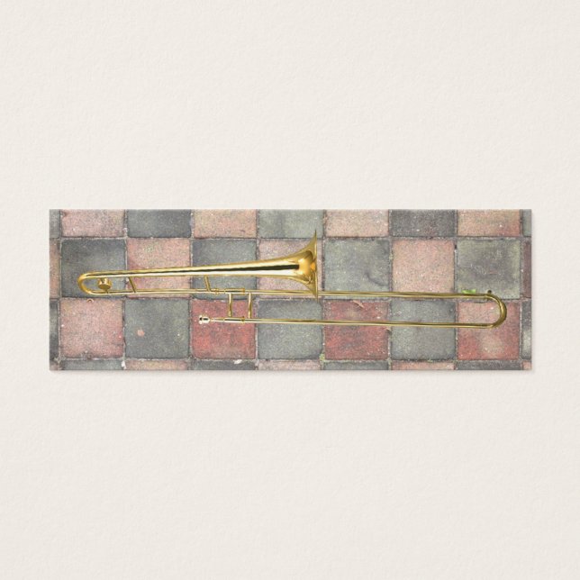 Trombone markeert de spot mini visitekaartjes (Voorkant)