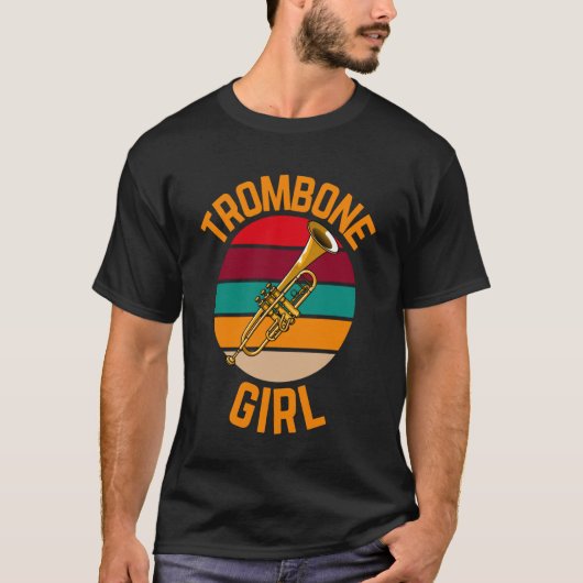 Trombone Meisje, Grappige Trombone T-shirt (Voorkant)