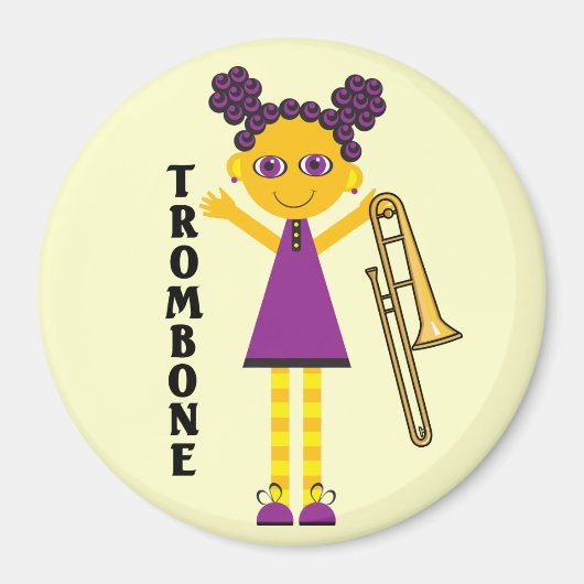 Trombone meisje magneet (Voorkant)