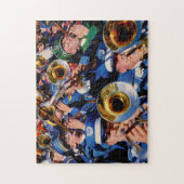 trombone menigte AKA band geeks gegaan wild Legpuzzel (Verticaal)