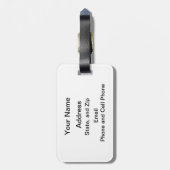 Trombone met Bass Clef Bagagelabel (Achterkant verticaal)