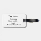 Trombone met Bass Clef Bagagelabel (Achterkant horizontaal)