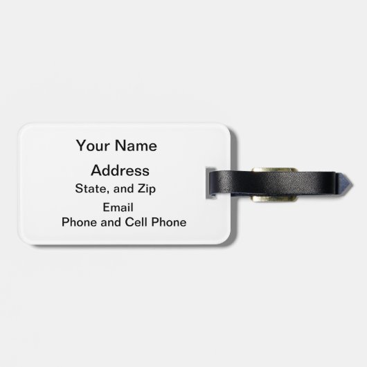 Trombone met Bass Clef Bagagelabel (Achterkant horizontaal)