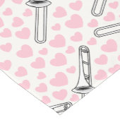 Trombone met roze harten, brass muzikant bruiloft korte tafelloper (Hoek)