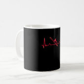 Trombone Music Heartbeat Funny Xmas Gift Koffiemok (Voorkant links)
