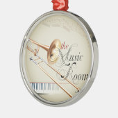 Trombone Music Room Metalen Ornament (Links)