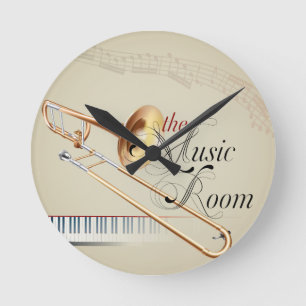 Trombone Music Room Ronde Klok