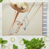 Trombone Music Room Theedoek (Gevouwen)