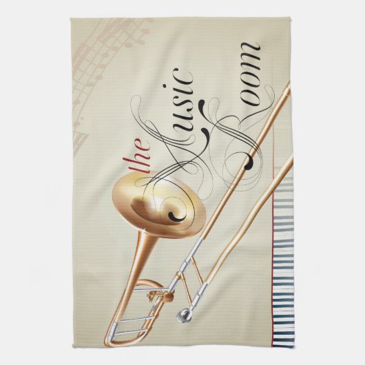 Trombone Music Room Theedoek (Verticaal)