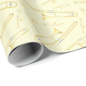 Trombone Music Teacher Cadeaupapier (Rol Hoek)