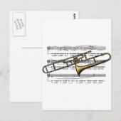Trombone Musical 14 B Briefkaart (Voorkant / Achterkant)