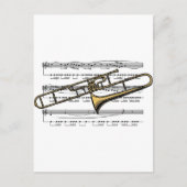 Trombone Musical 14 B Briefkaart (Voorkant)