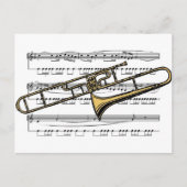 Trombone Musical 14 B Briefkaart (Voorkant)