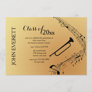 Trombone Musical Instrument Invitation Kaart
