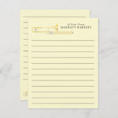 Trombone Musician Band Teacher Hartelijk dank Bedankkaart (Voorkant / Achterkant)