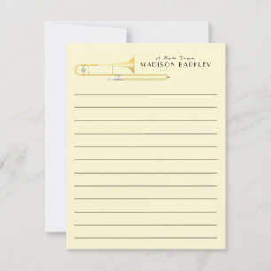 Trombone Musician Band Teacher Hartelijk dank Bedankkaart