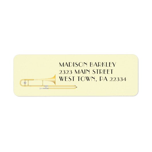 Trombone Musician Band Teacher Label (Voorkant)