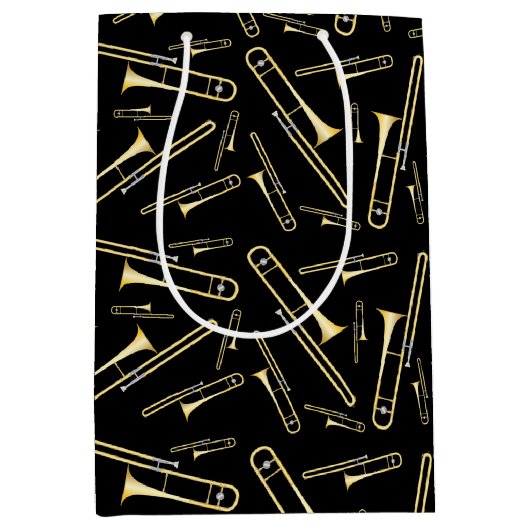 Trombone Musician Band Teacher Medium Cadeauzakje (Voorkant)
