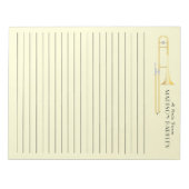 Trombone Musician Band Teacher Notepad Notitieblok (Voorkant)
