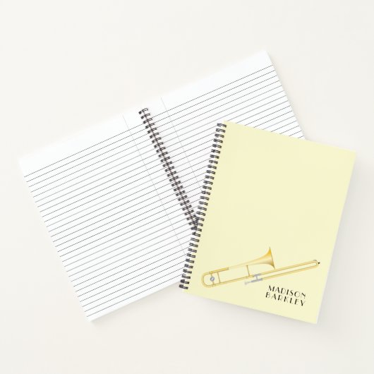 Trombone Musician Band Teacher Notitieboek (Binnen)