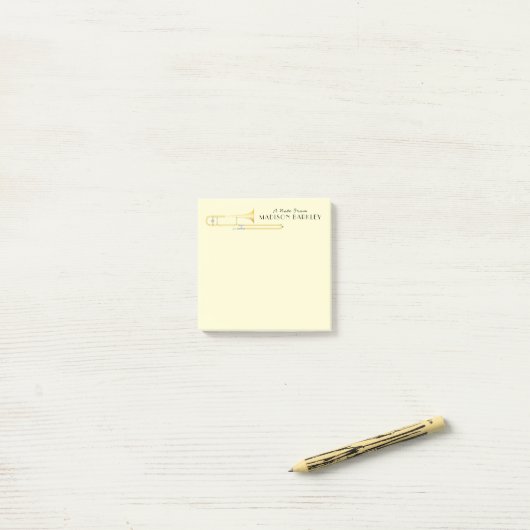 Trombone Musician Band Teacher Post-it Notes (Op bureau)