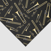Trombone Musician Band Teacher Wrapping Paper Tissuepapier (Detail)