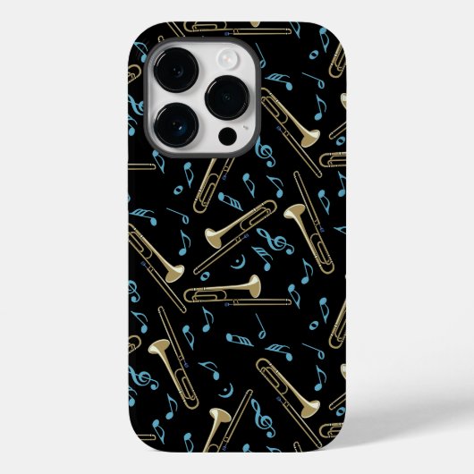 Trombone Muzieknoten Case-Mate iPhone Case (Achterkant)