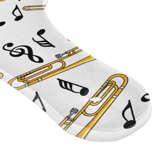 Trombone Muzieknoten Patroon Snijplank (Hoek)