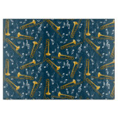 Trombone Muzieknoten Patroon Snijplank (Voorkant)