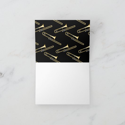 Trombone Muzikant Band Docent Briefkaart (Binnen)