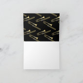 Trombone Muzikant Band Leraren Notitiekaart (Binnen)