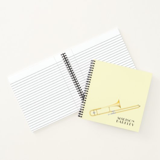 Trombone-muzikant Bandleraar Notitieboek (Binnen)