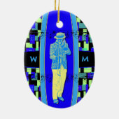 Trombone Muzikant met Initialen Ornament (Achterkant)