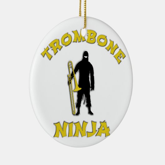 Trombone Ninja Keramisch Ornament (Rechts)